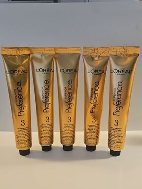 L'Oréal Paris Preference 3 Shine Protect Conditioner Hair Color Tubes - Lot Of 5